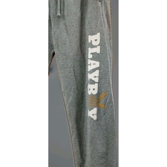 Playboy PacSun Joggers S Gray Logo Sweatpants Y2K Streetwear Unisex EUC - Picture 4 of 8